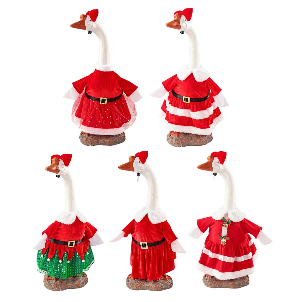 Christmas Goose Outfit Goose Statue Clothes Goose Clothes Lawn Goose Clothing for Indoor Outdoor Patio Yard Lawn Art Decor