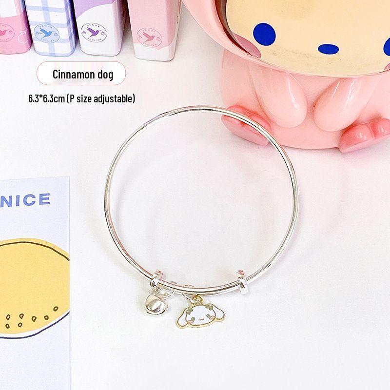 Sanrio Kuromi & Cinnamoroll Best Friend Bell Bracelet - Cute Cartoon Accessories & Small Gift