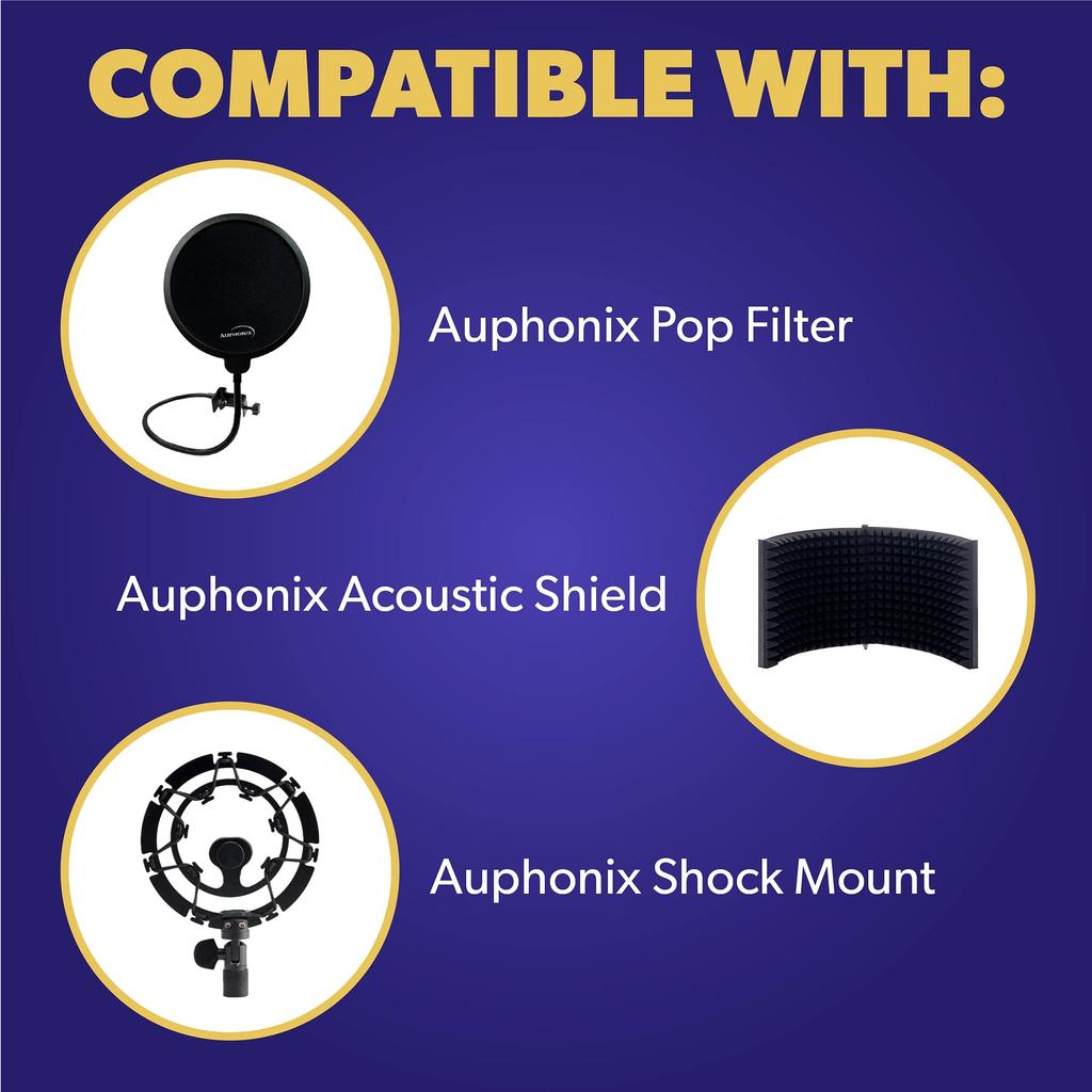 Microphone Stand Microphone Arm Stand Microphone Scissor Boom Clamp Compatible with Standard Shock Mounts Adjustable Angle Foldable Microphone Stand