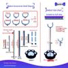 BJD Doll Adjustable Stand for 6, 8, 12-Point Figures