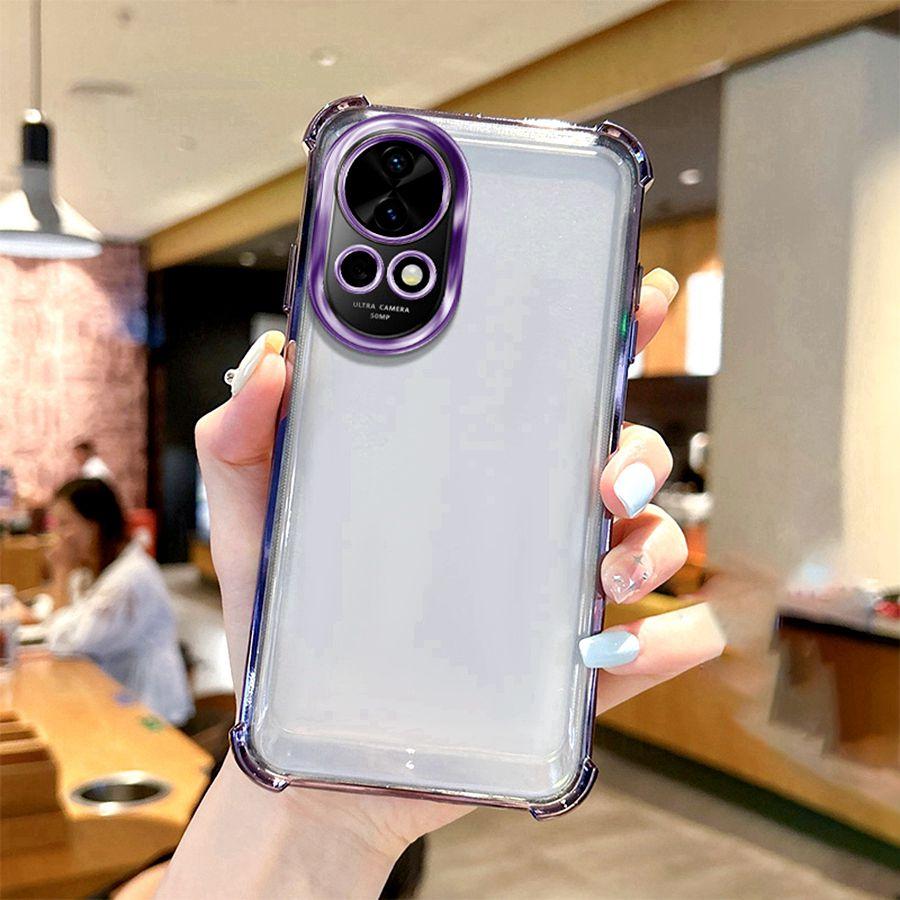 Krocktåligt objektivfodral med krockkudde för Honor X5b X7b X9a X9b X6b X6a X8c X8a X9c X7a X8b X7c 200 400 Lite Magic Huawei Nova Pläterad Silikon Baksida Genomskinligt Skydd