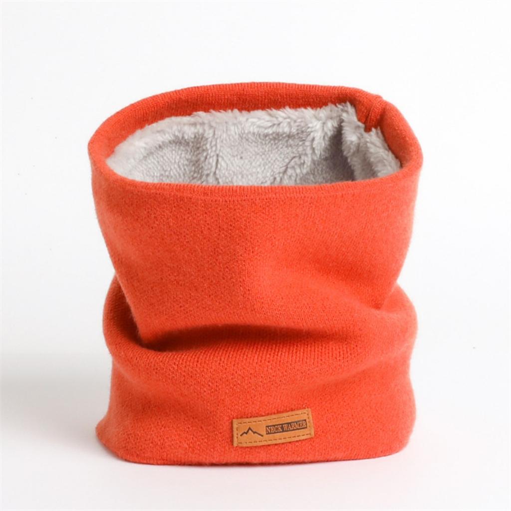 Solid Color, Knitted Scarf, Men's and Women's, Autumn and Winter, Pullover, Neck Protector, Thickened, Warm Neck Cover, Scarf, Outdoor