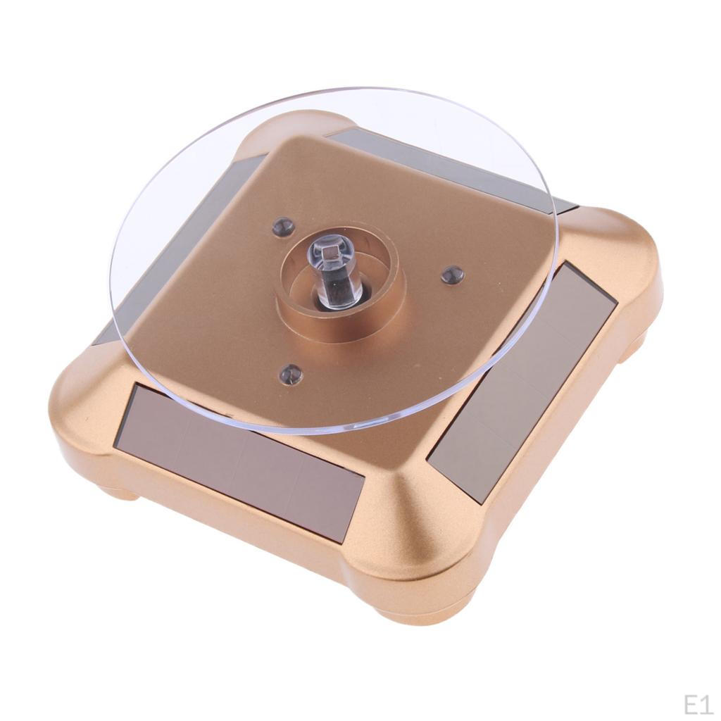 Solar Powered Rotating Display Stand Turntable, Multipurpose