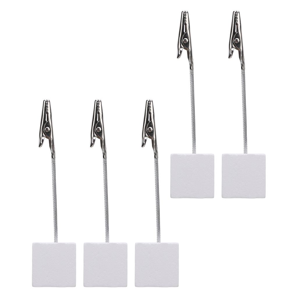 10 Pièces Porte-Cartes Numéro de Table Bloc en Bois Pince Crocodile Porte-Photo avec pour Mémos Rappels