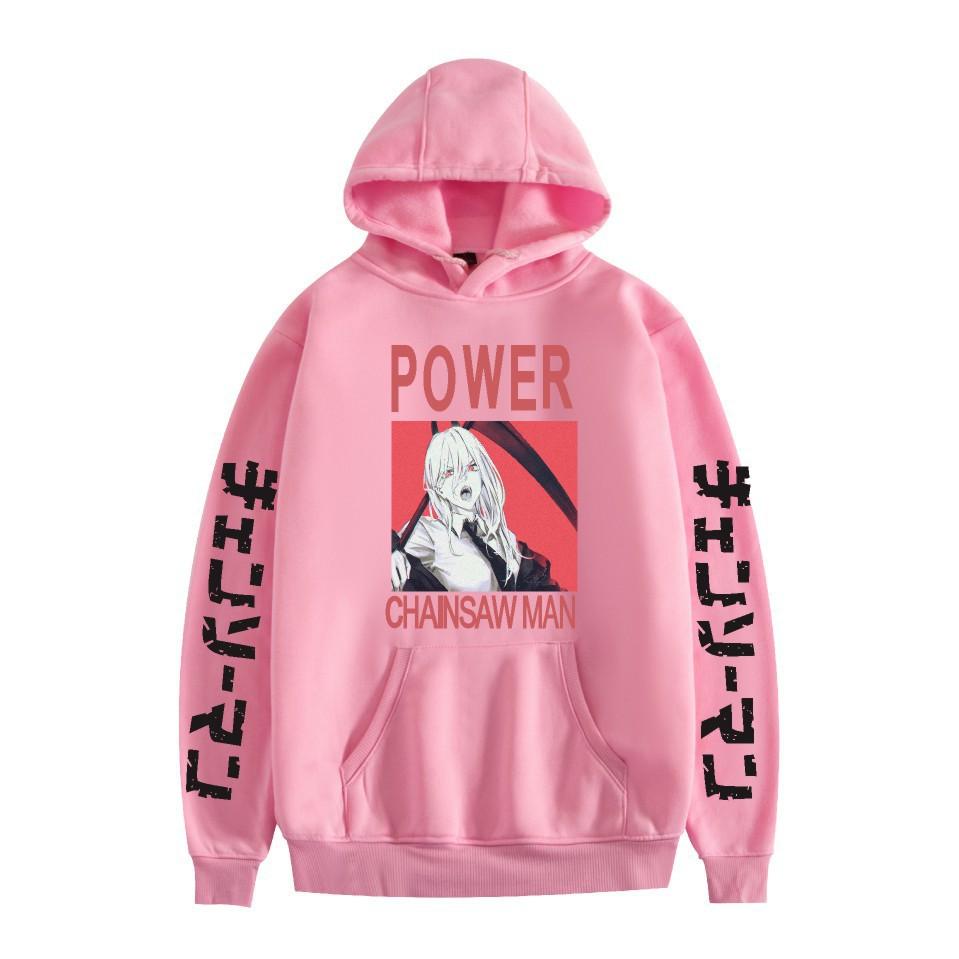 Chainsaw Man Otoño Invierno Forro Polar Ropa de Calle Tops Hombre Mujer Moda Sudaderas