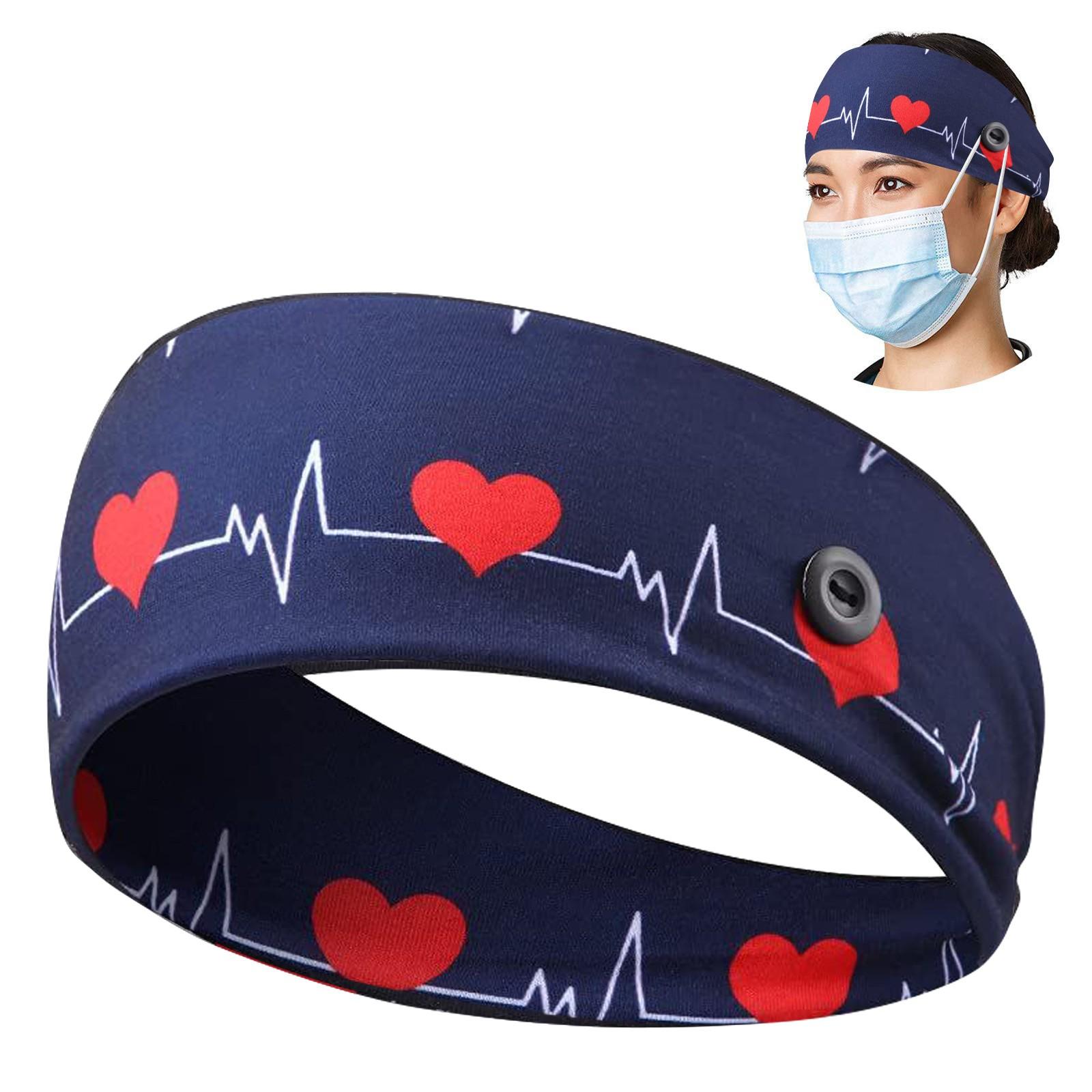 

1 шт. широкие повязки на голову для медсестер, нескользящие эластичные повязки для ушей для женщин и мужчин, повязка на голову для врачей E разноцветный