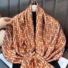New Color Matching Orange Silk Scarf In Summer, Commuting Outside In Spring, Autumn and Winter, Shawl In Summer, Thin Sun Protection In Summer