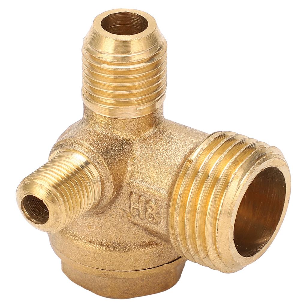 Air Compressor Check Valve 3 Way NonReturn Male Threaded Accessories 1 2x14x10 Brass