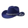 Popular love rhinestone cowboy hat women's western woolen big brim sun hat fashion personality trend hat
