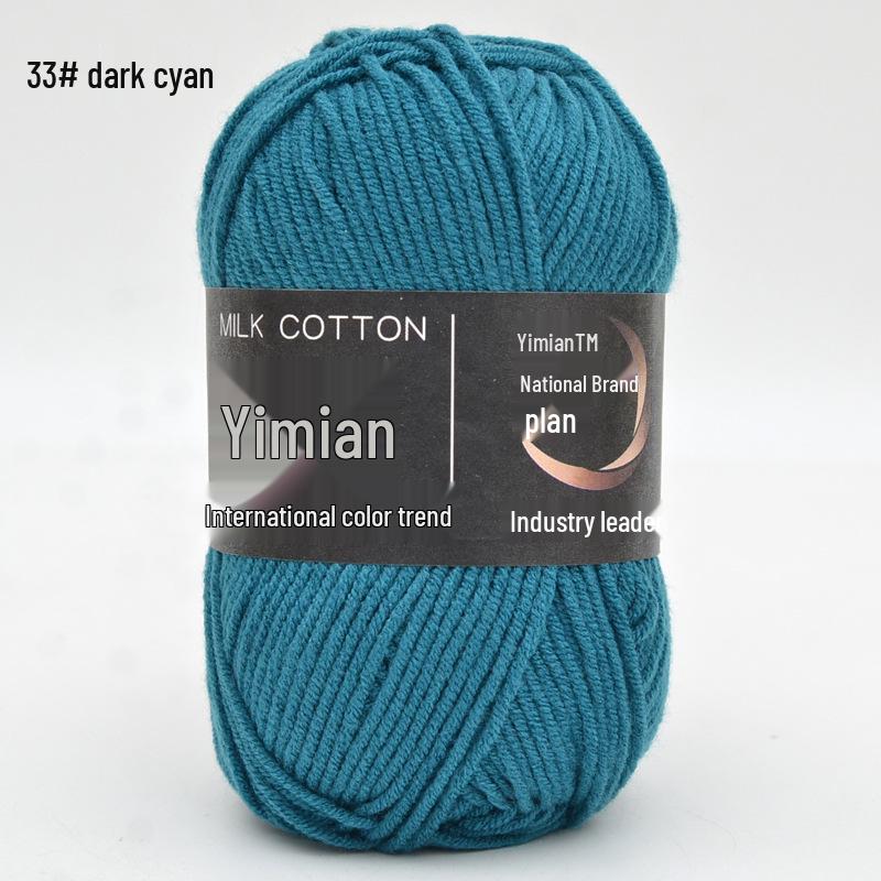 Yimian Milk Cotton Yarn for Baby Crochet: 4 Strands for Dolls, Slippers & Blankets