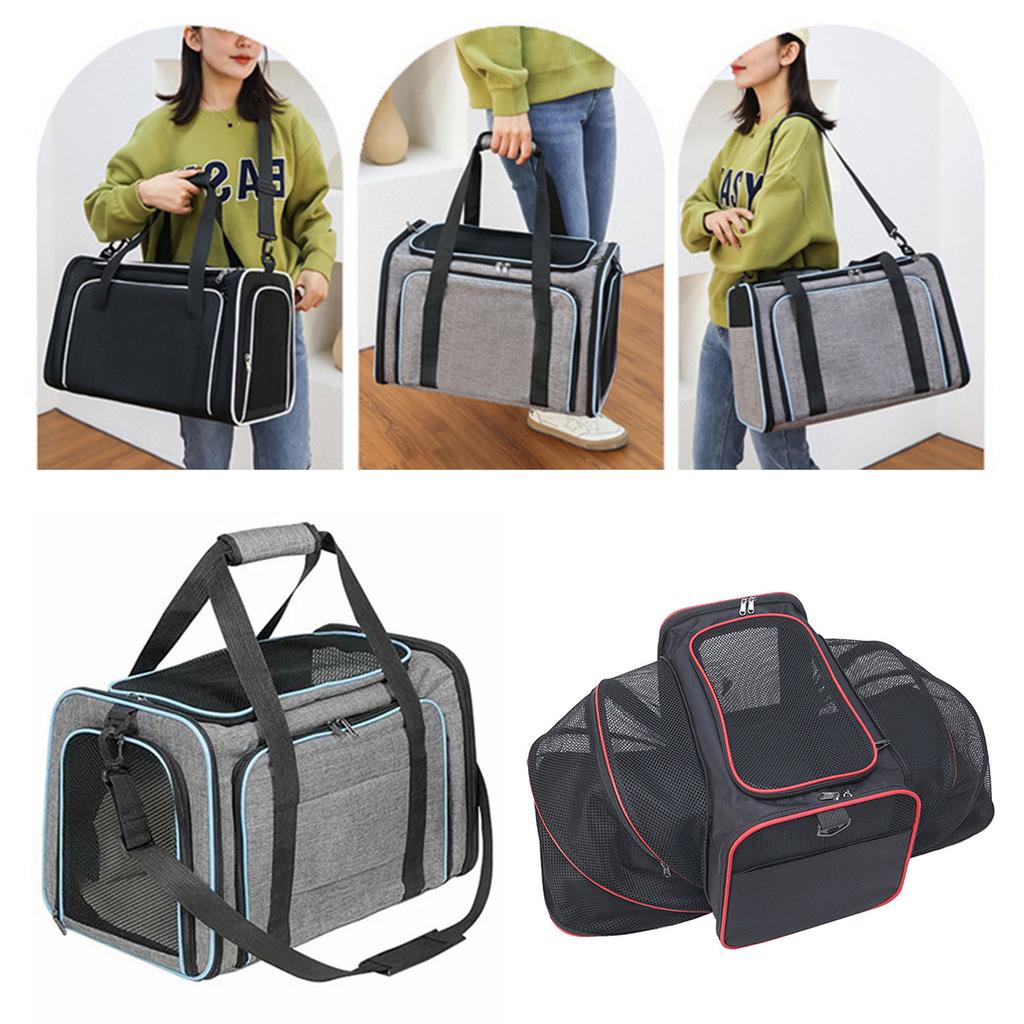 Carrying Pet Carrier Bag for Dogs and Cats, Carrier Bag for Small Dogs Waterproof Pet Expandable Outgoing Tote Bag