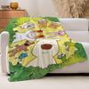 Cartoon cute Coco chan Blanket For Sofa Office Bed Plane Travel Sleep Read Relax Camping Soft And Warm