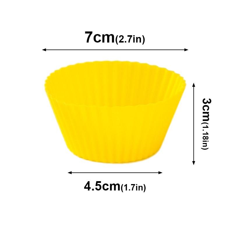 10/20/50pcs Silicone Cupcake Baking Cups Reusable Non-stickMuffin Cupcake Liners Holders Molds Home Kitchen Bakeware BPA Free