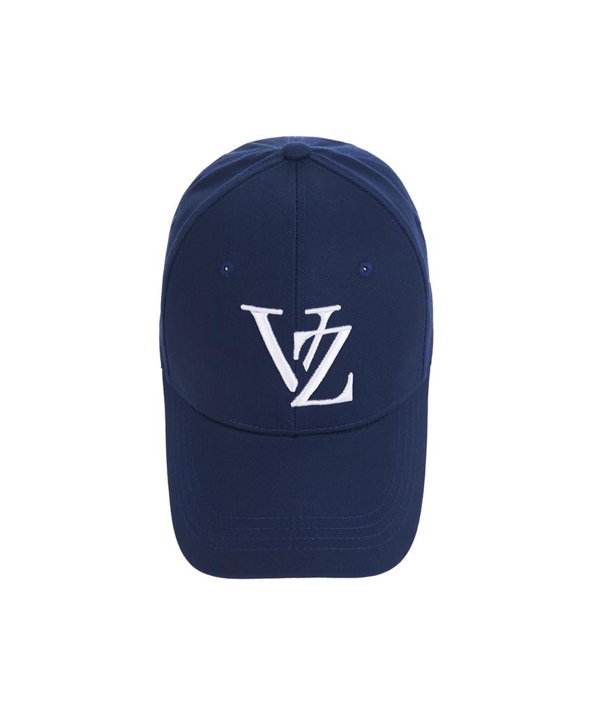 Bajal Monogram Big Logo Oversized Buckle Cap Navy