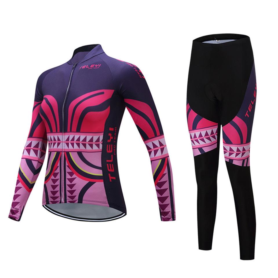 

Long Sleeve Cycling Suit Women s Mountain Bike Suit Quick Drying Breathable Autumn and Winter Road Bike 2026 Autumn Breathable Cycling Suit Set S