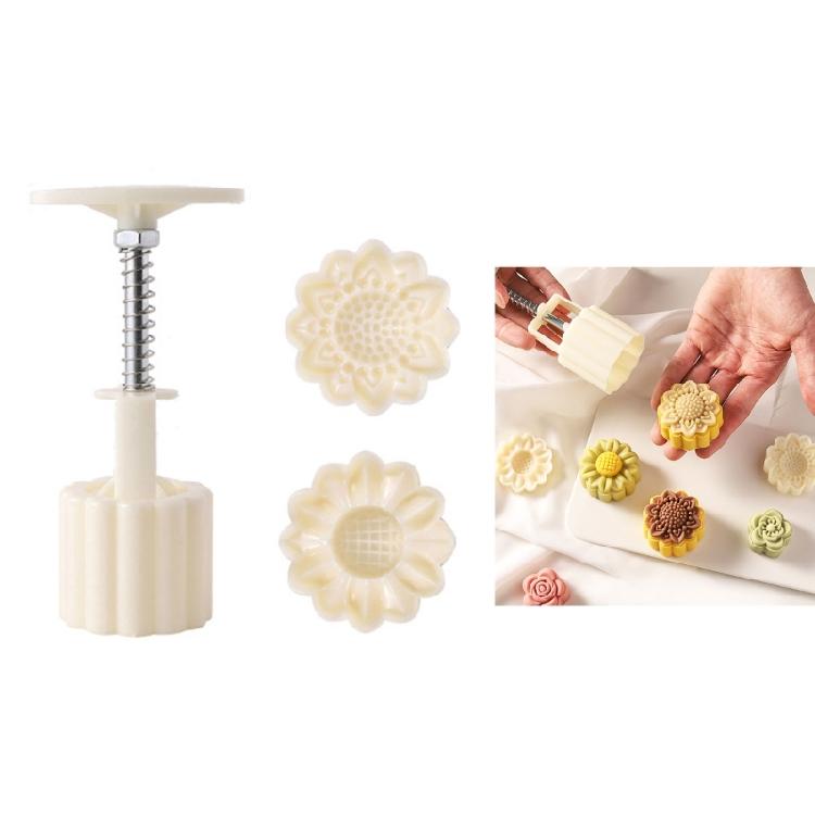 Sonnenblumen Form Mondkuchen Pressform Keksstempel Mondkuchenhersteller Dekorationswerkzeug