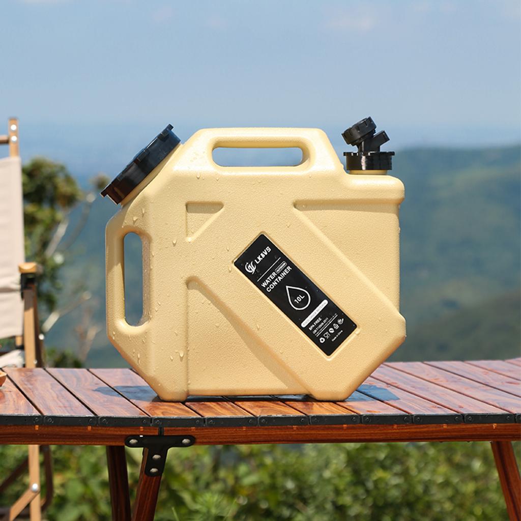 10L Outdoor Water Bucket Large-Capacity Portable Camping Water Bag Container with Faucet Driving Water Tank for Picnic Hiking