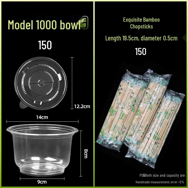 ZISIZ Thickened Transparent Disposable Plastic Food Container