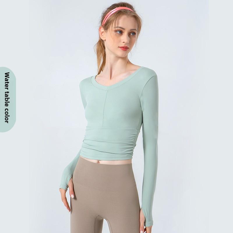Women's autumn and winter long sleeved skin friendly yoga fitness top