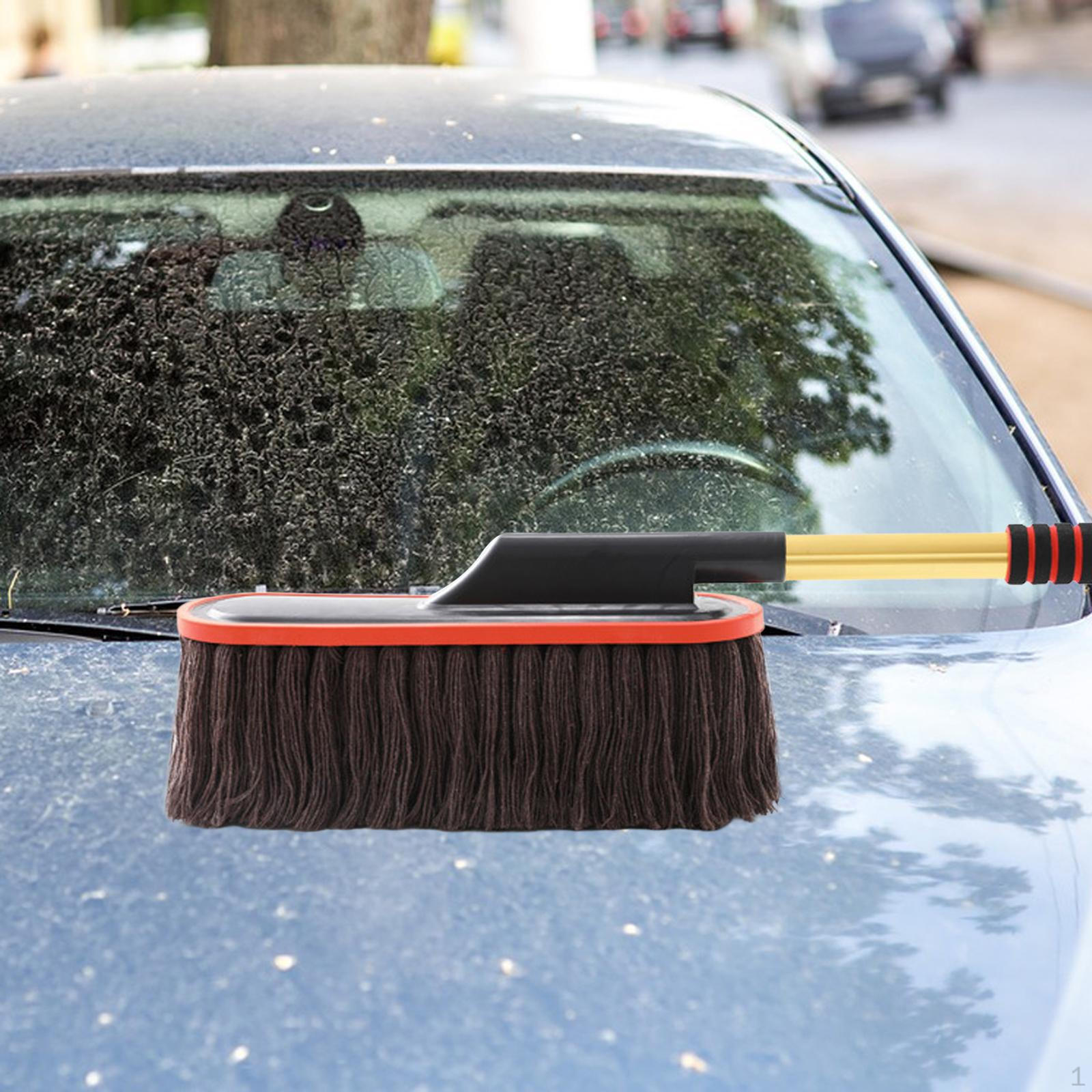 

Multifunctional Car Duster, Retractable Handle Dusting Tool Scratch Free Cleaning Brush, for Coffee no Box