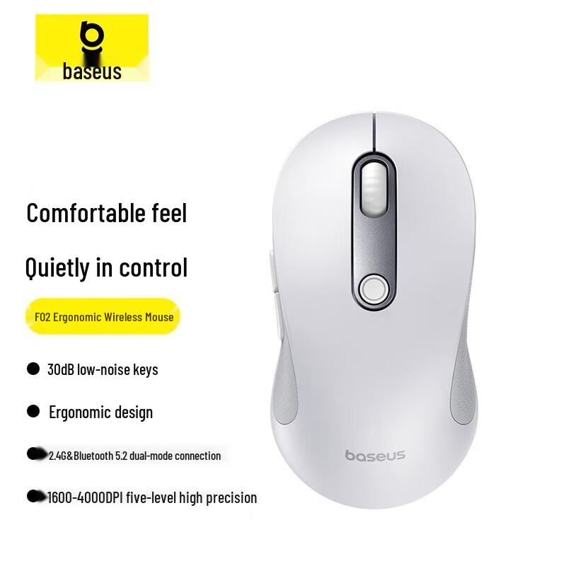 

Baseus F02 AI Smart Ergonomic Dual-Mode Wireless Mouse
