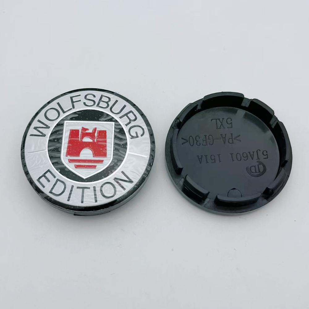 4pcs 56MM Car Wheel Center Caps With Wolfsburg Logo Emblem Badge Wheels Hubcaps Auto Rim Centre Cover Replace Car Accessories