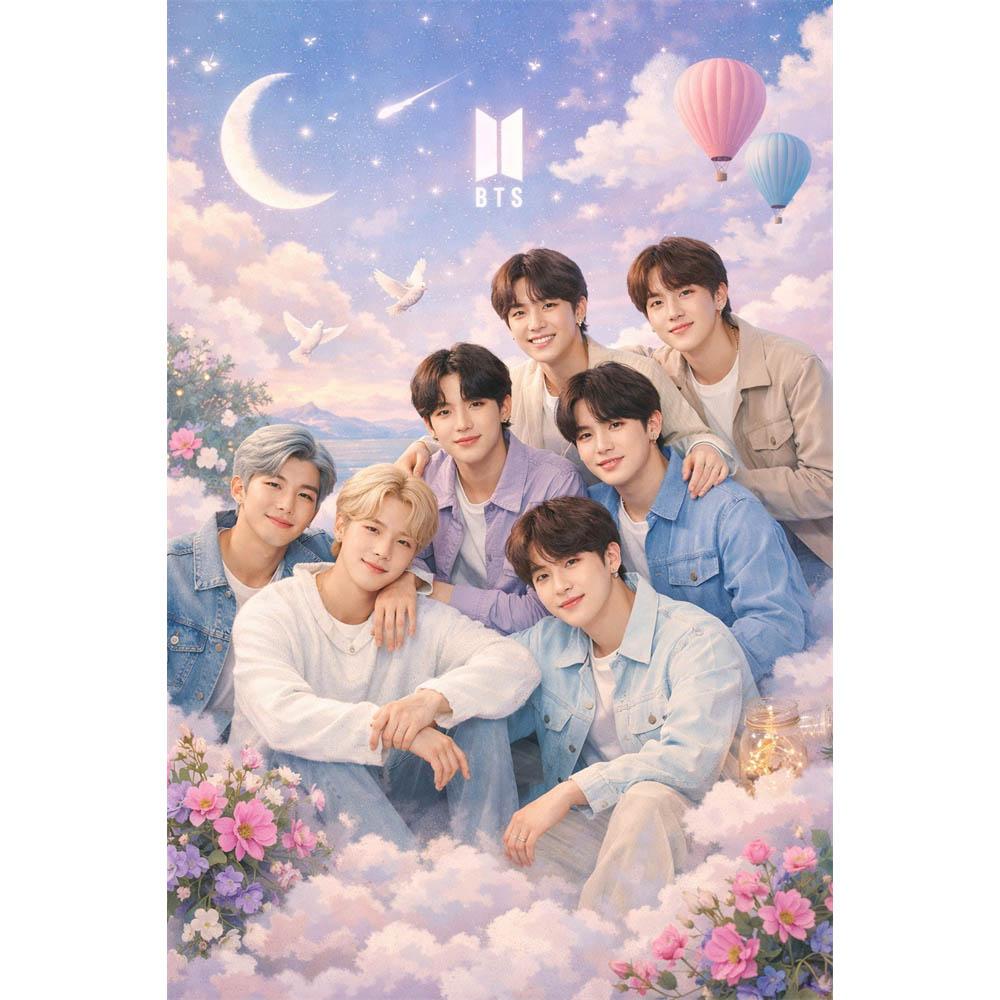 DIY Diamond Painting Kit Korean Boy Group BTS Series Full Drill Diamond Embroidery Art,Mosaic Cross Stitch Home Decor
