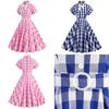 Vintage Barbie Pink Checkered Dress With Butterfly Bow-tie Collar