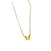 Titanium Steel Minimalist Wind Empty Butterfly Furnace Real Gold Necklace Female Collarbone Chain With Jewelry