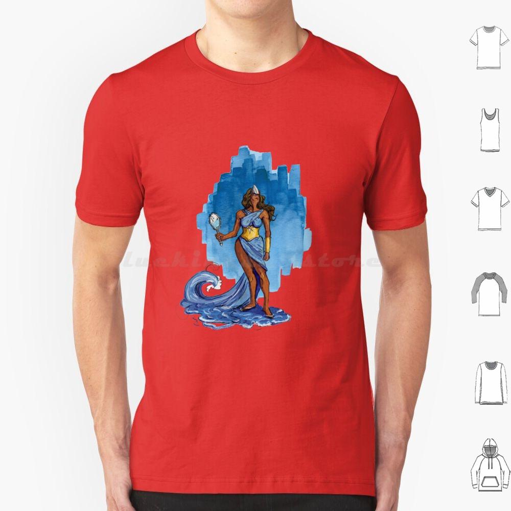 Yemanja Queen Of The Waters T Shirt 6xl Cotton Cool Tee Yemanja Iemanjá Sea Water River Ocean Blue Ioruba Candomble Orixa