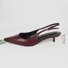 Mode 2025 Frühling High Heels Damen Kleiderschuhe Schlangenmuster Retro-Stil Spitz Mules Slingbacks Elegant Arbeit Büro Dame Pumps
