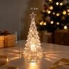 Crystal Christmas Tree Night Light Christmas Desktop Ornament Xmas Tree Lamp Christmas Gift Glow in The Dark Home Decor