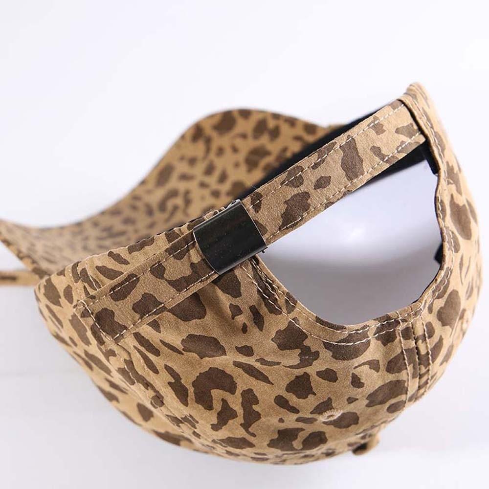 Sunscreen Y2K Peaked Hat Sunshade American Style Casquette Leopard Print Bow Baseball Cap Men