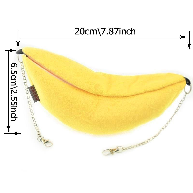 Banana Shaped Hammock Hamster Nest Warm Winter High Quality Sponge Filling Cotton Soft Comfortable Breathable Pet Supplies