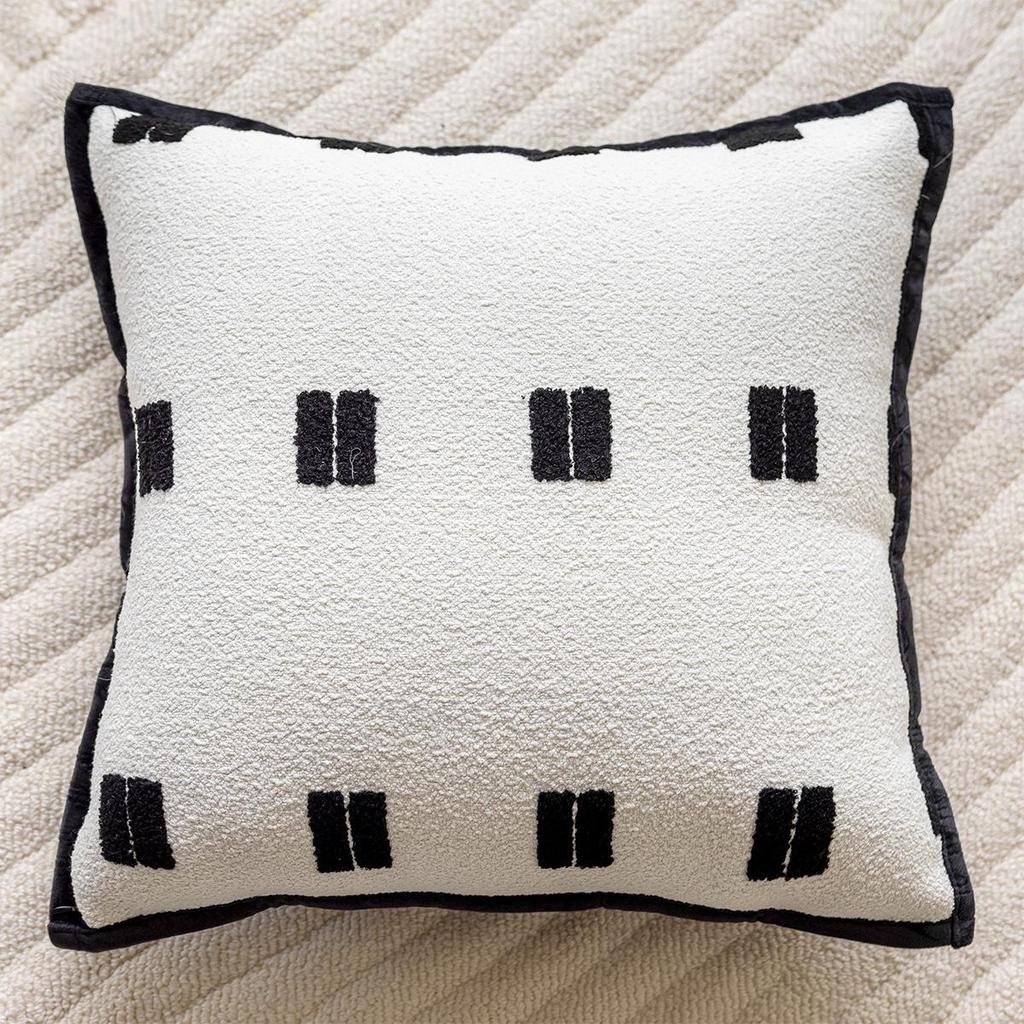 Light Luxury Pillowcases Sofa Living Room Decoration Embroidered Plush Cute Animal Bedside Backrest Waist Cushion Cover 45x45cm