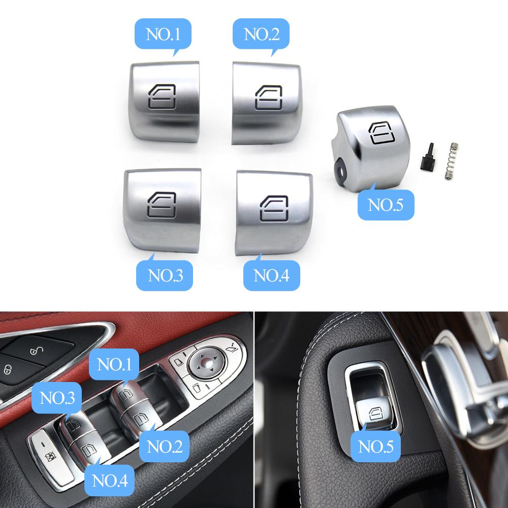 W205 W253 Car Window Switch Repair Button Caps Cover Trim For Mercedes Benz C GLC E S Class W213 W222 C200 C350 2059056811Switches Seat 3