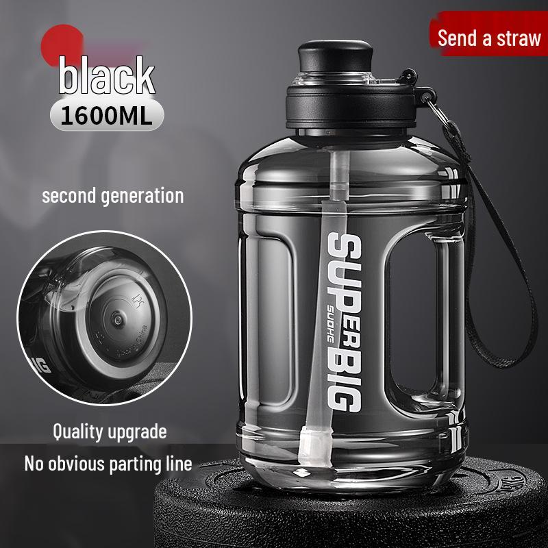 Ton Ton Large Capacity Sports Water Bottle with Straw
