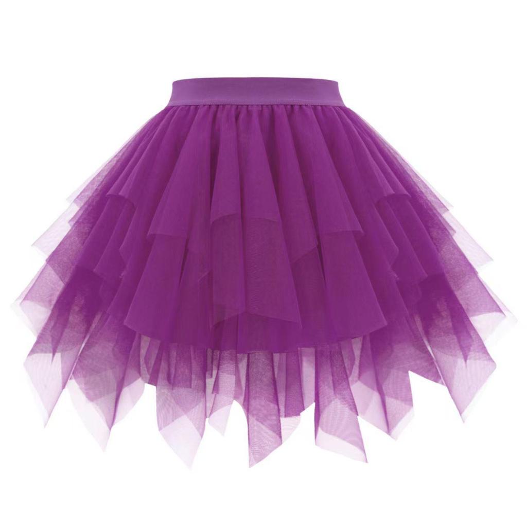Women's Fluffy Mesh Ruffle Skirt - Short Princess Style