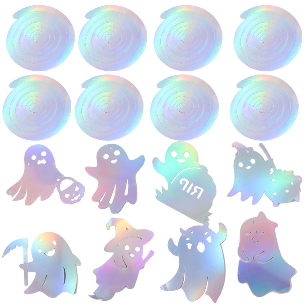 Colorful Halloween Ceiling Ghost Swirl Spooky Spiral Banner Ghost Hanging Garland  Home Festival