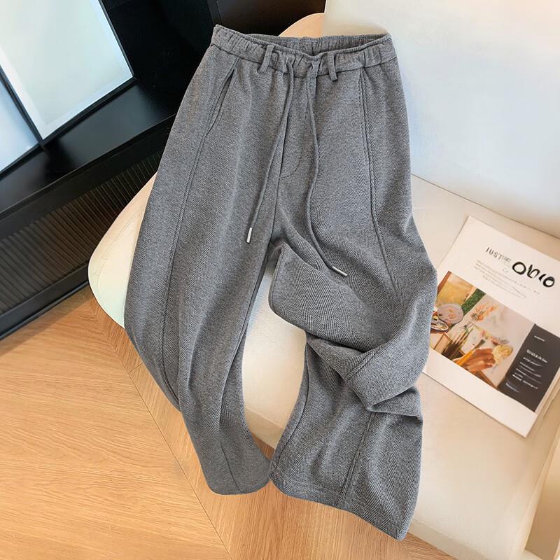 Women's Elastic Waist Wide-Leg Drawstring Pants