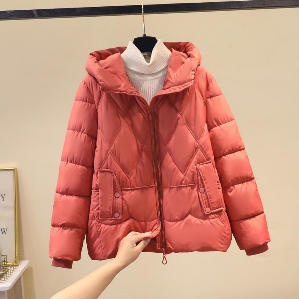 Women's Hooded Coat Ladies Winter Cotton Coat Thickened Warm Jacket