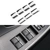 För Toyota RAV4 Corolla AYGO Verso AVENSIS YARIS VITZ Tillbehör 7 st/set Krom Bilfönsterhissknapp Cover Trim