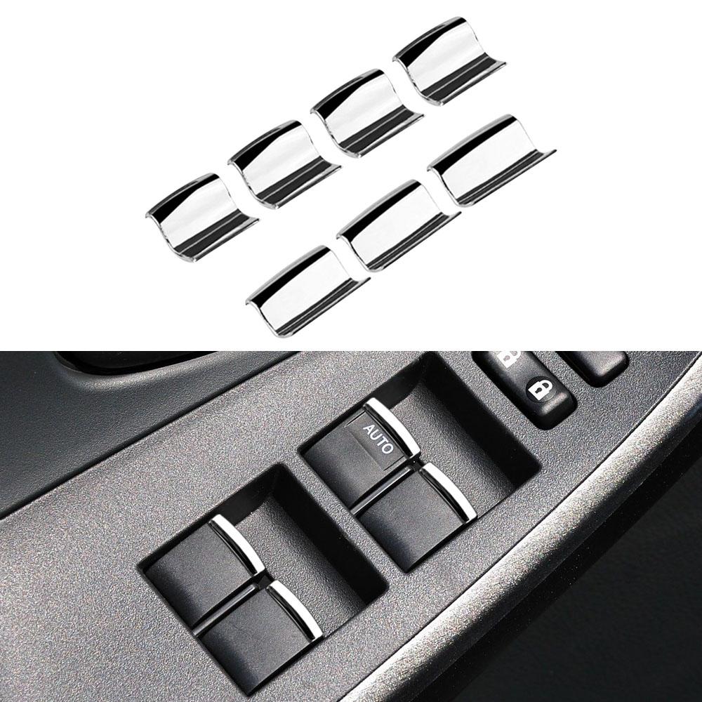 

7 шт. Блестящая накладка на кнопку стеклоподъемника для Toyota Rav4 2009-2018 Prado 10-20 Corolla 14-18 Camry 07-17 Sienna 11-14 ABS Acc серебряный