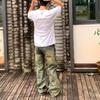 American Retro Jeans Boys Trendy Brand Spring and Autumn Old Pants High Street Vibe Straight Wide Leg Slightly Pulled Pants