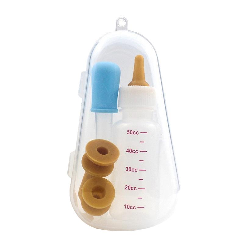 1Set Born Pet Feeding Bottle Kit Pet Medication Dispenser Kitten Feeding Device Feeding Silicone Nipple Born Pet Supplies