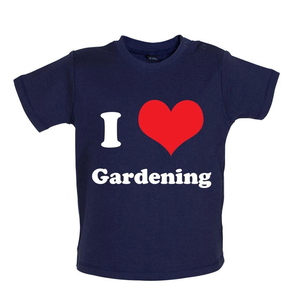 I Love Gardening - Baby Kids Boys Girls Unisex T-Shirt / Babygrow - Gardener Landscaper Garden Grass 120