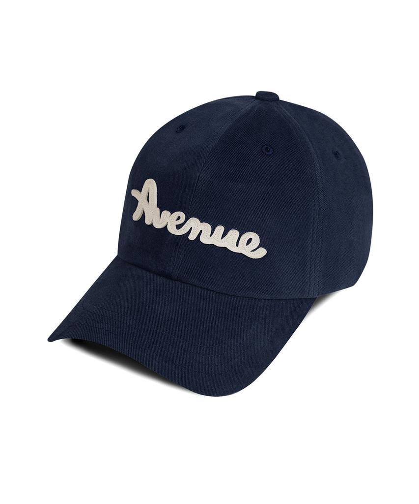 Linebinyu Avenue Logo Felt Ball Cap - Navy