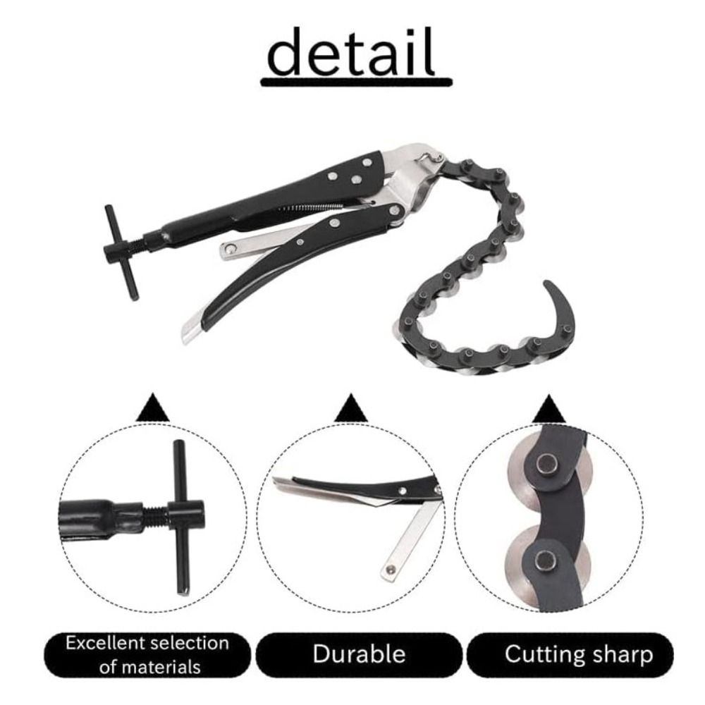 Carbon Steel Chain Pipe Cutter Rolling Pipe Cutting Tool Multi-Wheel Cutter  Three-Way Catalytic