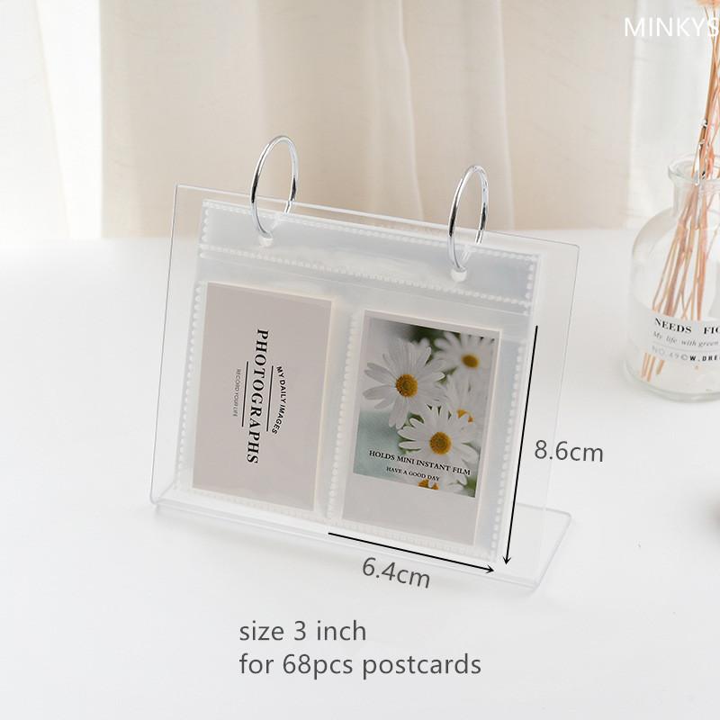 

MINKYS 3inch/4inch/5inch/6inch Transparent Acrylic Card Photo Postcards Collet Display Holder School Stationery