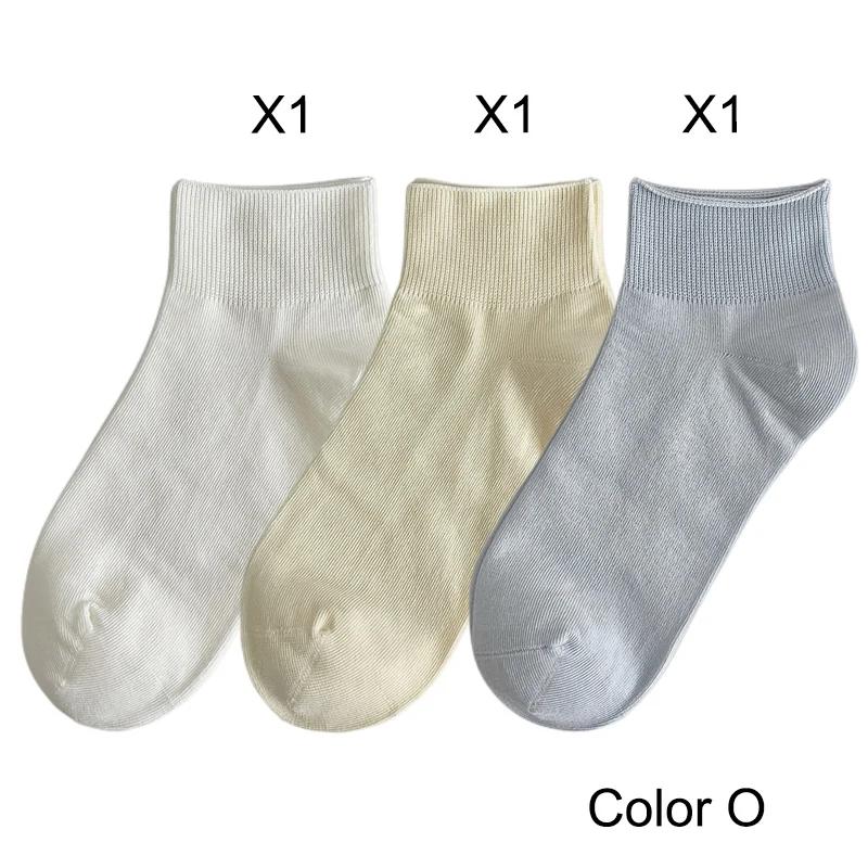 3 Pairs Women's Short Socks Candy Color Summer New Plain Cotton Socks Set Breathable Casual Comfy Soft Colorful Socks For Women